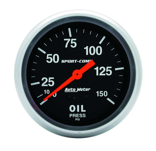Sport Comp 2 5/8in Oil 0 - 150 PSI Mech. - AutoMeter | Evolution Auto Retroworks