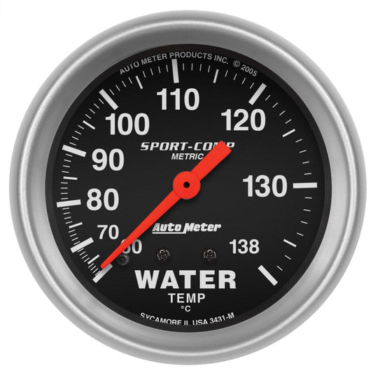 2 - 5/8in S/C Water Temp. Gauge - Metric - AutoMeter | Evolution Auto Retroworks