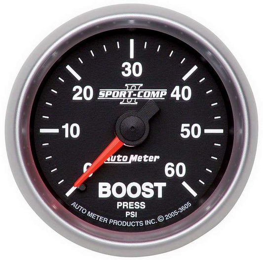 2 - 1/16in S/C II Boost Gauge 0 - 60psi - AutoMeter | Evolution Auto Retroworks