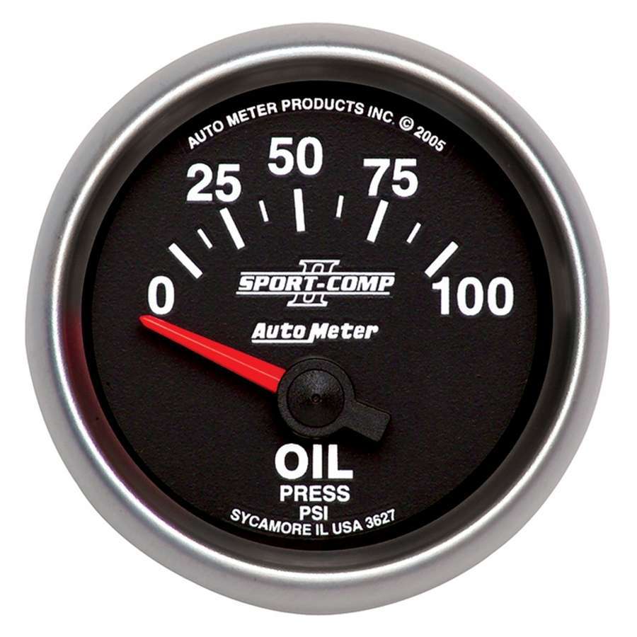2 - 1/16in S/C II Oil Pressure Gauge 0 - 100psi - AutoMeter | Evolution Auto Retroworks