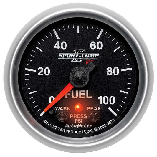 2 - 1/16 S/C II Fuel Press Gauge - 0 - 100psi - AutoMeter | Evolution Auto Retroworks