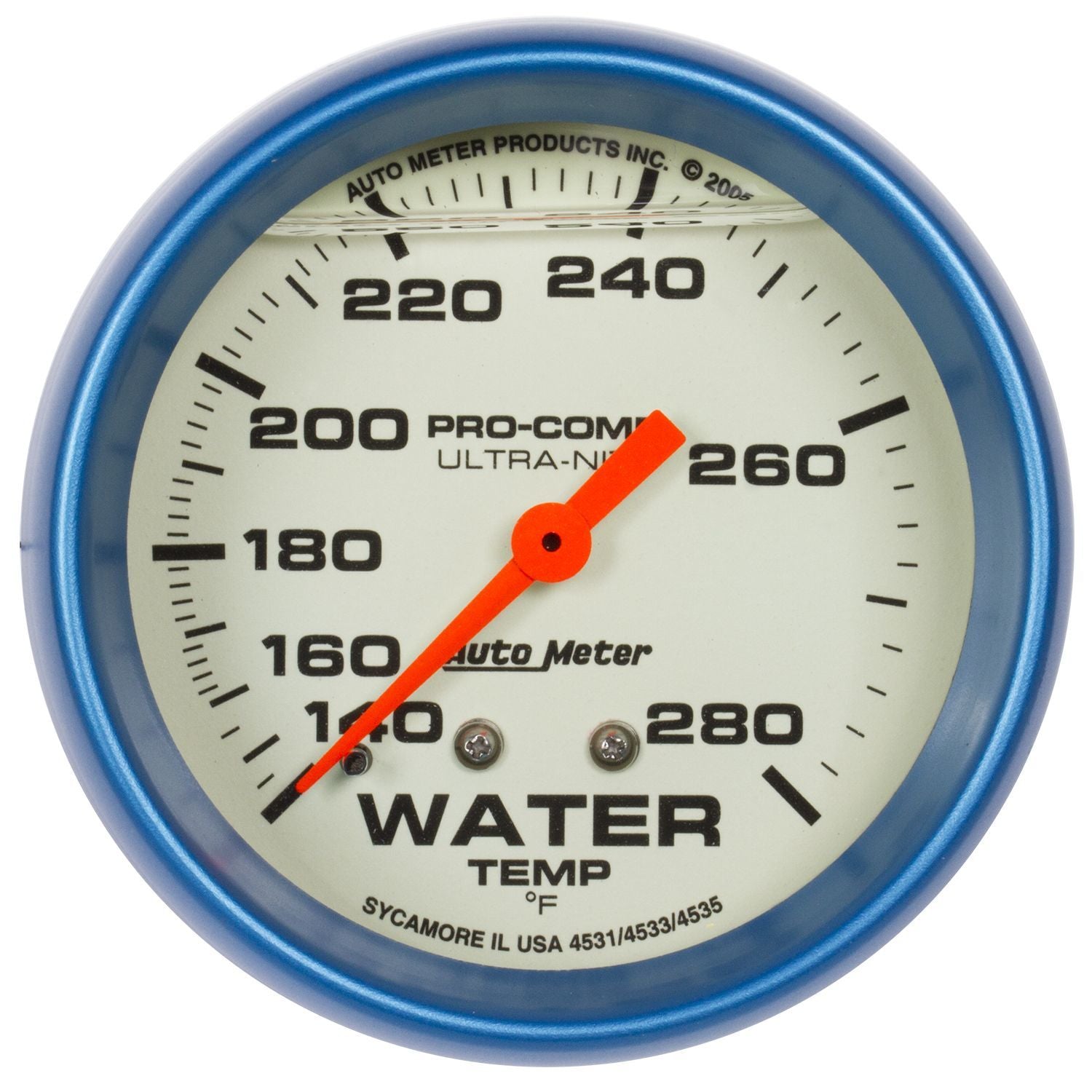 2 - 5/8 Ultra - Nite Water Temp Gauge 140 - 280 - AutoMeter | Evolution Auto Retroworks