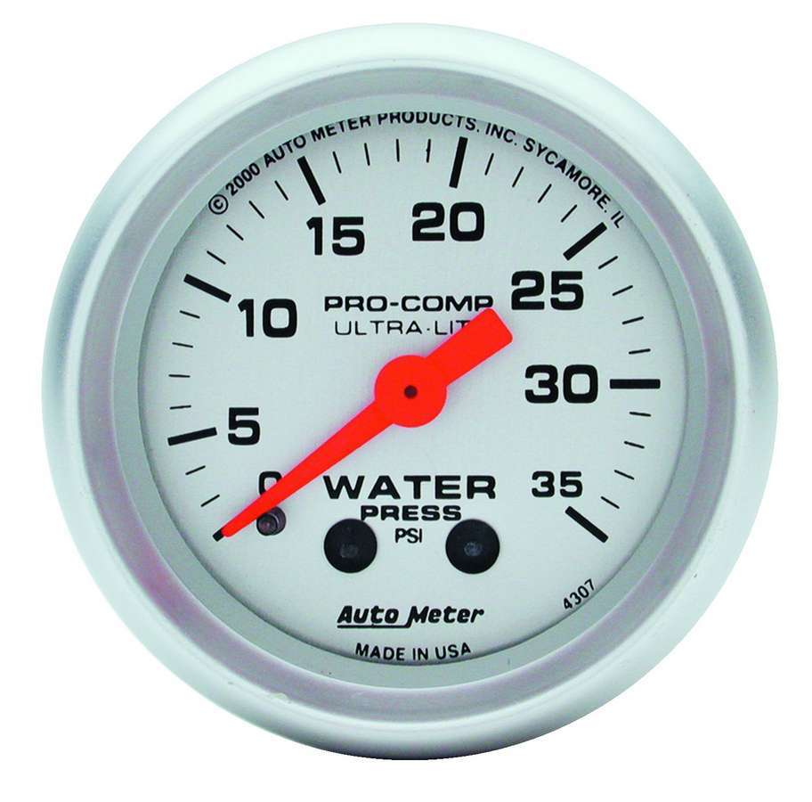 2 - 1/16in U/L Water Pressure Gauge 0 - 35psi - AutoMeter | Evolution Auto Retroworks