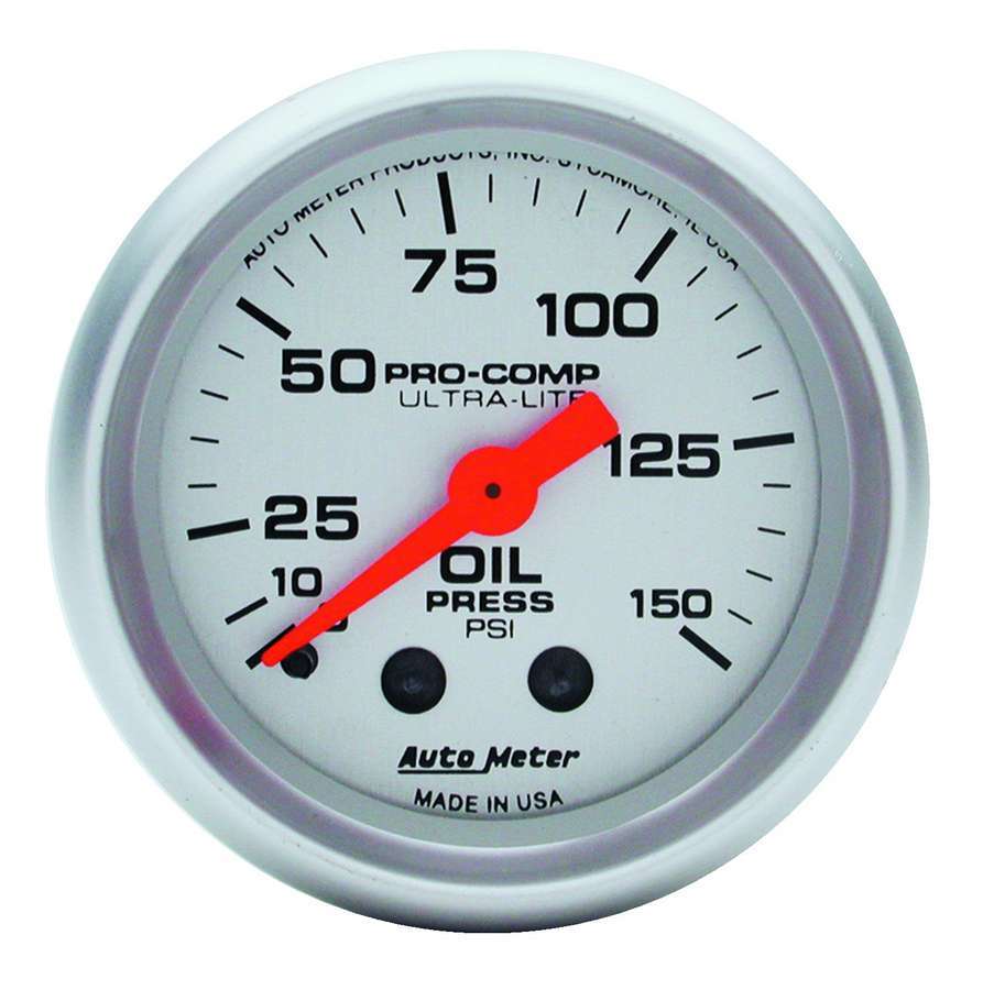 Ultra Lite 2 1/16in Oil 0 - 150 PSI Mech. - AutoMeter | Evolution Auto Retroworks
