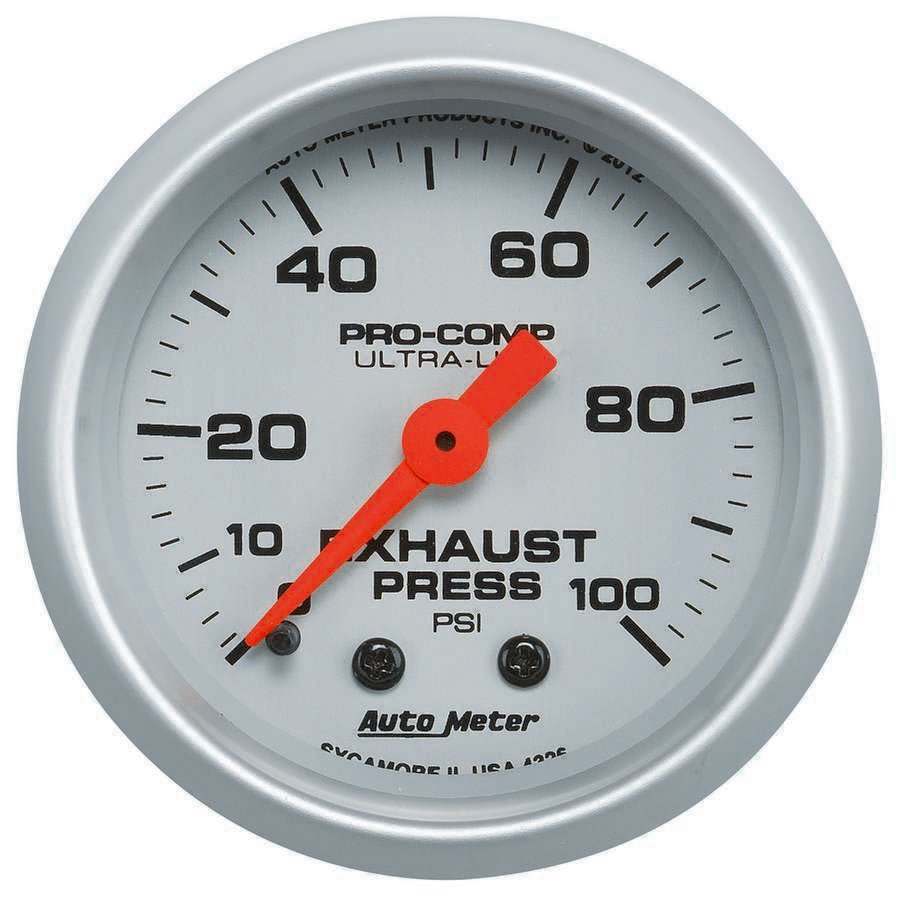 Exhaust Pressure Gauge 0 - 100psi Ultra - Lite - AutoMeter | Evolution Auto Retroworks