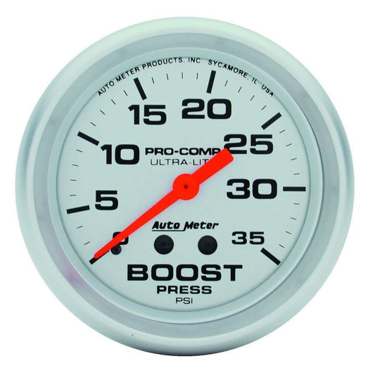2 - 5/8in Ultra - Lite 0 - 35 Boost Gauge - AutoMeter | Evolution Auto Retroworks