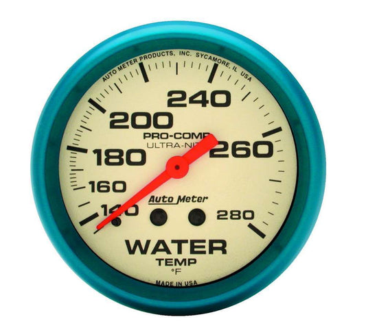 2 - 5/8 Ultra - Nite Water Temp Gauge 140 - 280 - AutoMeter | Evolution Auto Retroworks