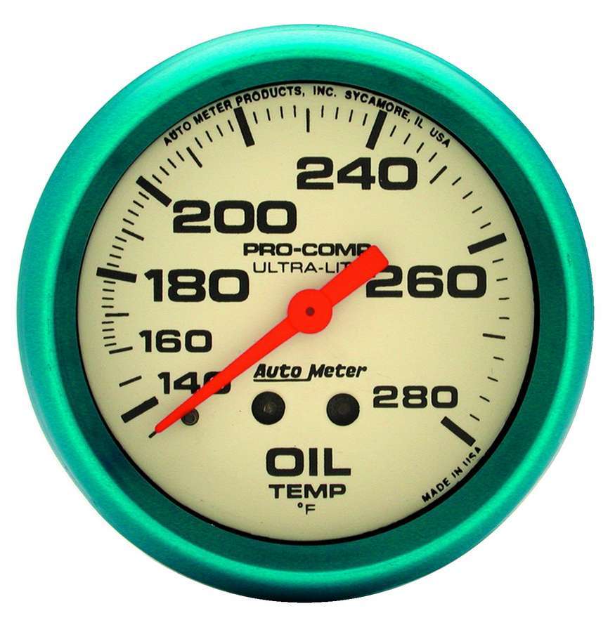 2 - 5/8 Ultra - Nite Oil Temp Gauge 140 - 280 - AutoMeter | Evolution Auto Retroworks