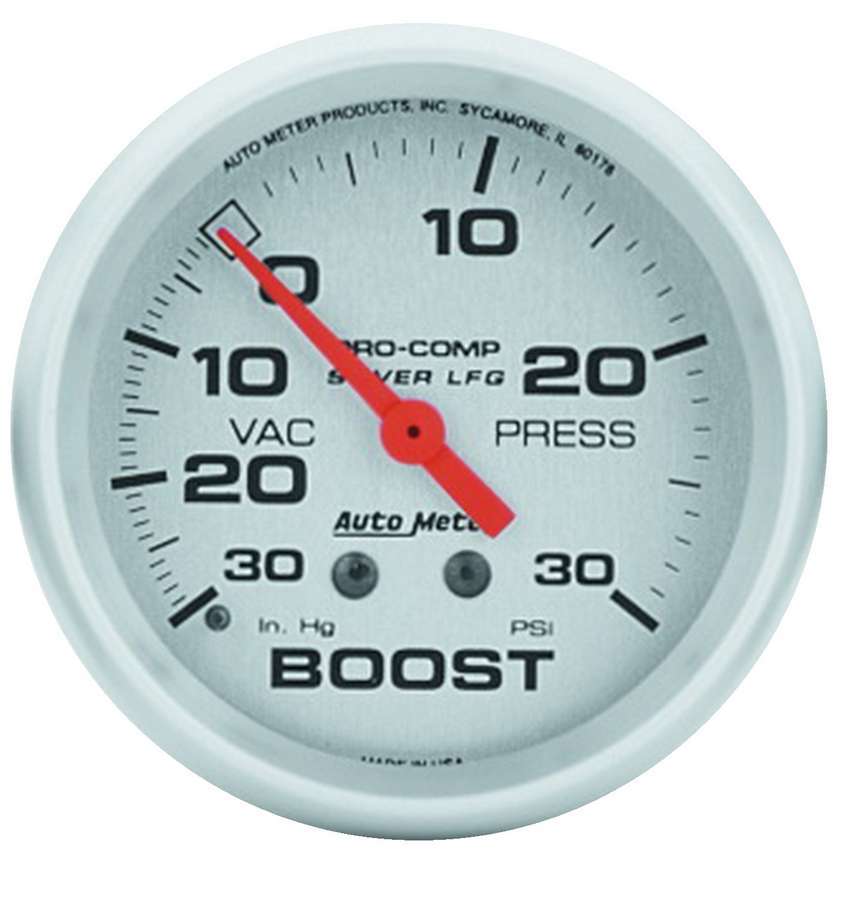 U/L 2 - 5/8in Silver Liq - Fill Boost 30/30 - AutoMeter | Evolution Auto Retroworks