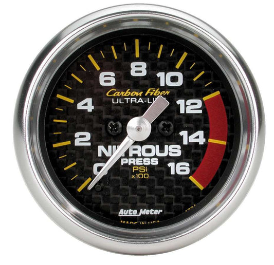 2 - 1/16in C/F Nitrous Press. Gauge 0 - 1600psi - AutoMeter | Evolution Auto Retroworks