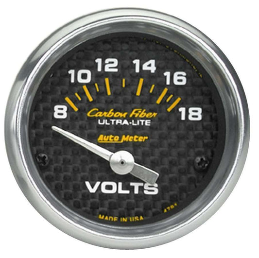 C/F 2 - 1/16in Voltmeter 8 - 18 Volts - AutoMeter | Evolution Auto Retroworks