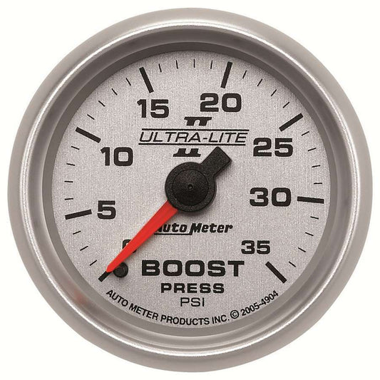 2 - 1/16in U/L II Boost Gauge - 0 - 35psi - AutoMeter | Evolution Auto Retroworks