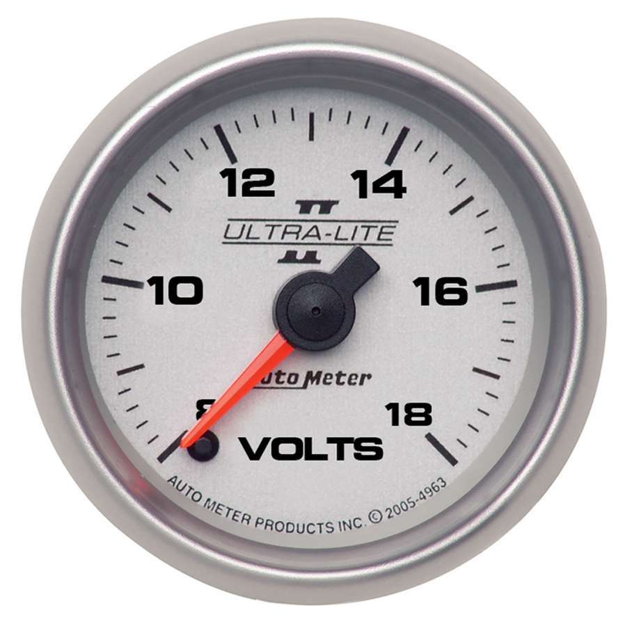 2 - 1/16 U/L II Voltmeter 8 - 18 Full Sweep - AutoMeter | Evolution Auto Retroworks