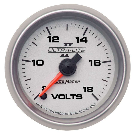 2 - 1/16 U/L II Voltmeter 8 - 18 Full Sweep - AutoMeter | Evolution Auto Retroworks