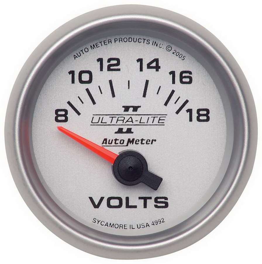 2 - 1/16in U/L II Voltmeter 8 - 18 Short Swp - AutoMeter | Evolution Auto Retroworks