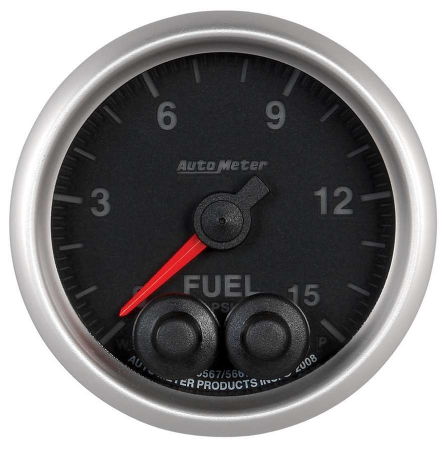 2 - 1/16 E/S Fuel Press. Gauge - 0 - 15psi - AutoMeter | Evolution Auto Retroworks