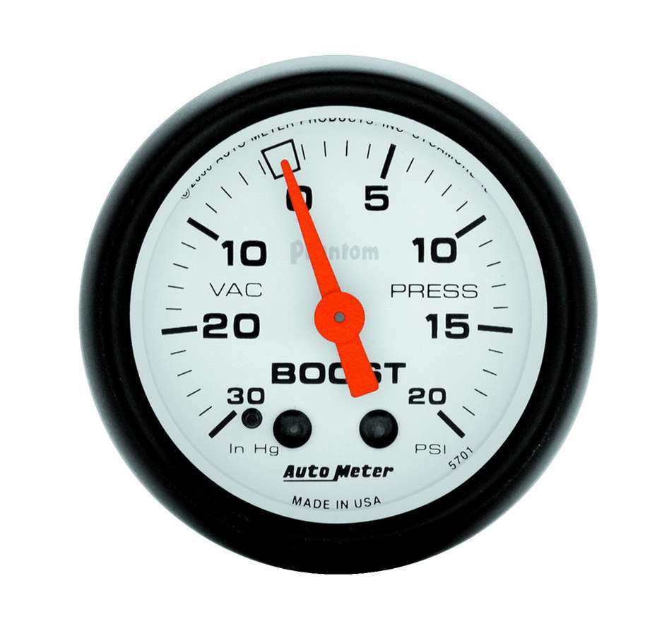 2 - 1/16in Phantom Boost / Vacuum Gauge - AutoMeter | Evolution Auto Retroworks