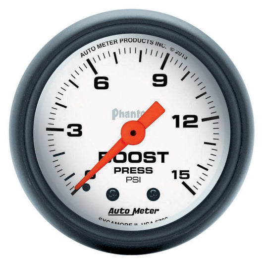 2 - 1/16 Phantom Boost Gauge 0 - 15psi - AutoMeter | Evolution Auto Retroworks
