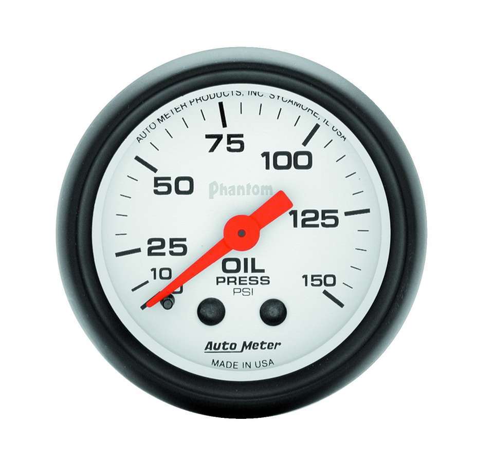 2 - 1/16in Phantom Oil Press. Gauge 0 - 150psi - AutoMeter | Evolution Auto Retroworks