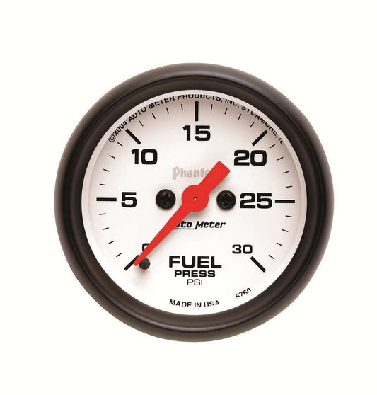 2 - 1/16in Phantom Fuel Press. Gauge 30psi - AutoMeter | Evolution Auto Retroworks