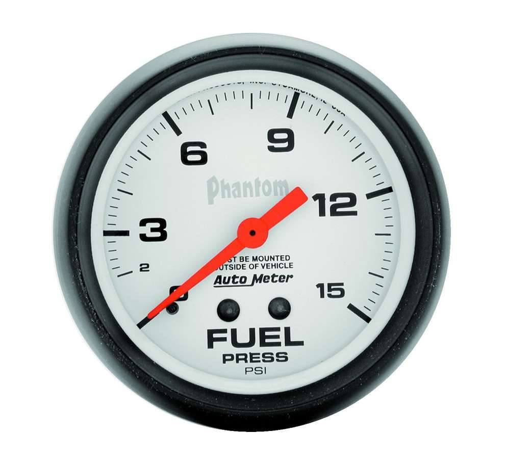 2 - 5/8in Phantom Fuel Press. Gauge 0 - 15psi - AutoMeter | Evolution Auto Retroworks
