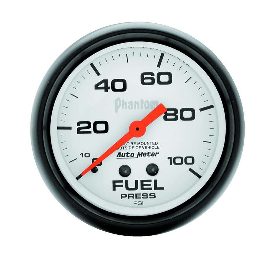 2 - 5/8in Phantom Fuel Press. Gauge 0 - 100psi - AutoMeter | Evolution Auto Retroworks