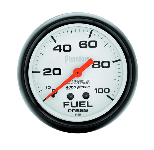 2 - 5/8in Phantom Fuel Press. Gauge 0 - 100psi - AutoMeter | Evolution Auto Retroworks