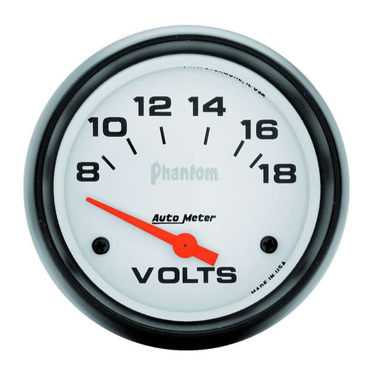2 - 5/8in Phantom Voltmeter 8 - 18 Volts - AutoMeter | Evolution Auto Retroworks