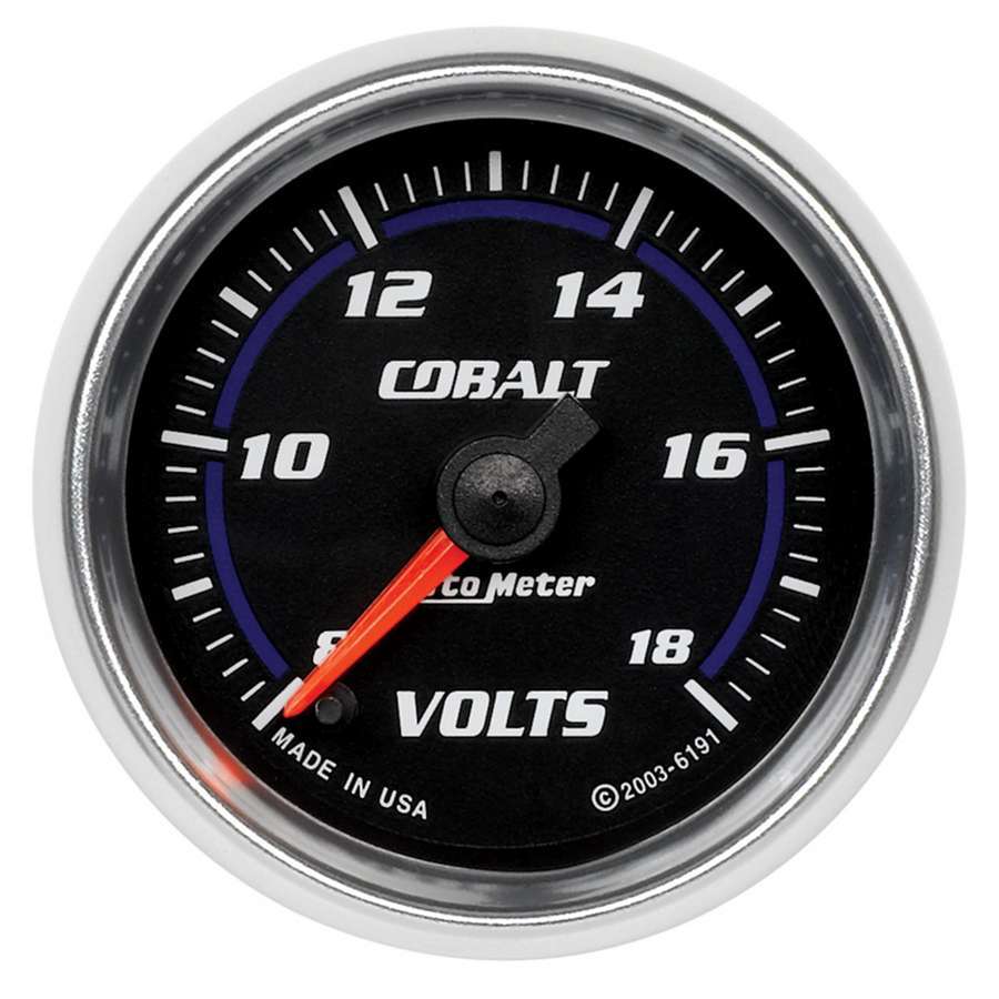 2 - 1/16in C/S Voltmeter Gauge 8 - 18 Volts - AutoMeter | Evolution Auto Retroworks