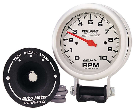 Ultra Lite 3 3/4in Silver Tach 10000 RPM - AutoMeter | Evolution Auto Retroworks