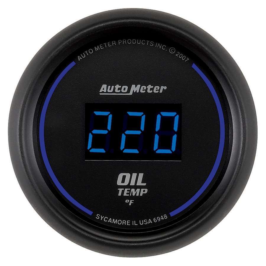 2 - 1/16in Cobalt Oil Temp Gauge Digital 340F - AutoMeter | Evolution Auto Retroworks