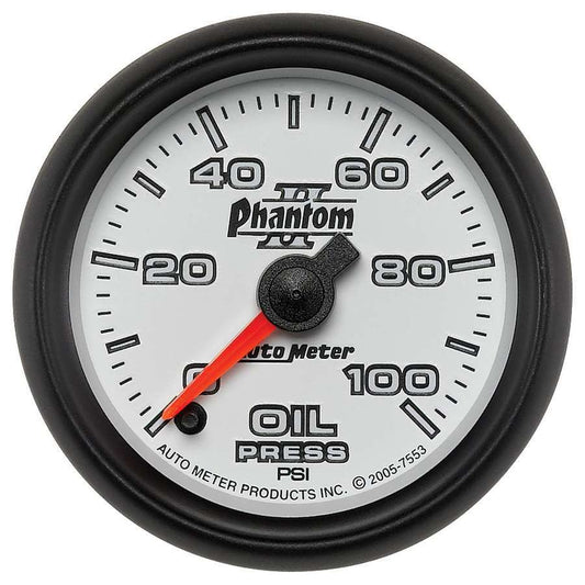 2 - 1/16in P/S II Oil Pressure Gauge 0 - 100psi - AutoMeter | Evolution Auto Retroworks