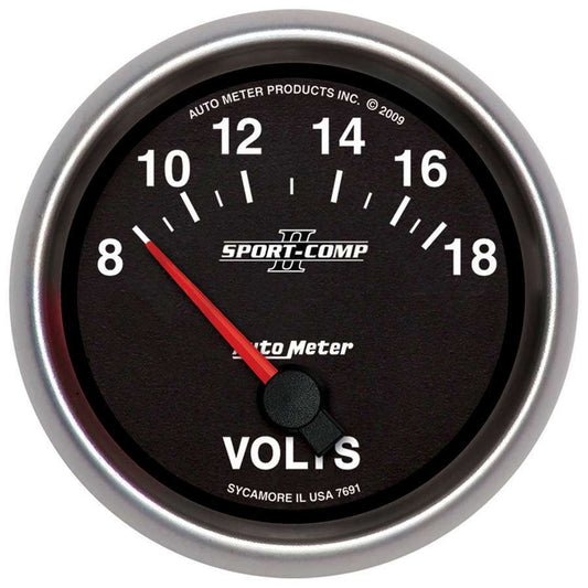 2 - 5/8 Gauge Voltmeter 18V Electric Sport - Comp - AutoMeter | Evolution Auto Retroworks
