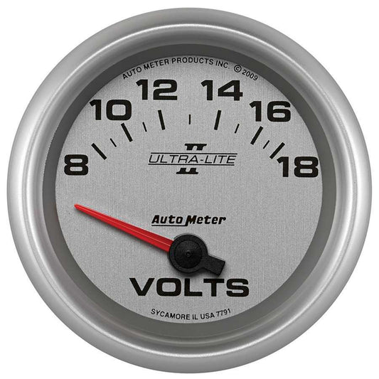 2 - 5/8 U/L II Voltmeter Gauge 8 - 18volts - AutoMeter | Evolution Auto Retroworks