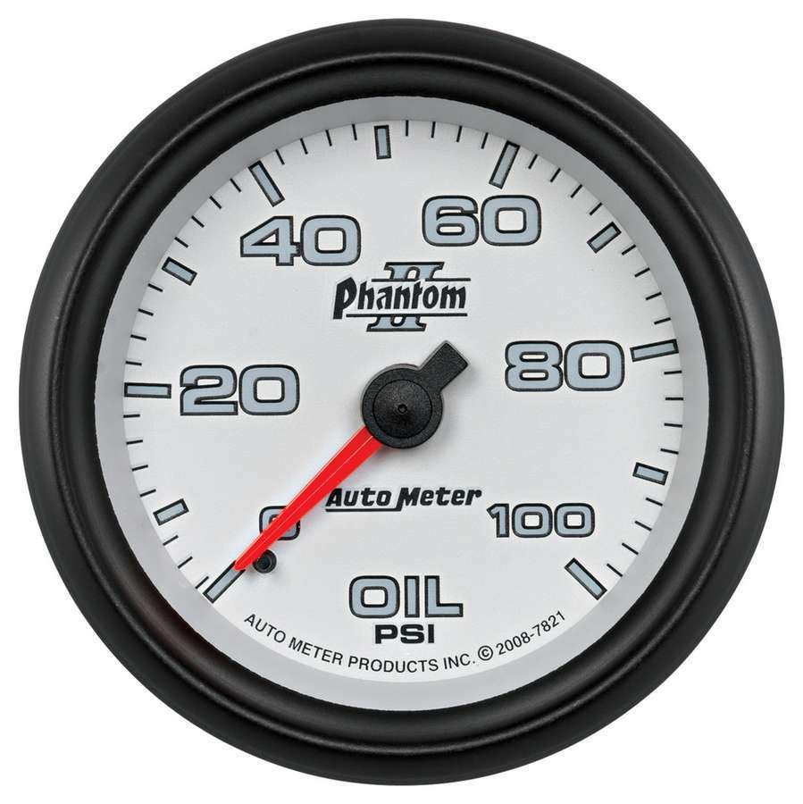 2 - 5/8 Phantom II Oil Pressure Gauge 0 - 100psi - AutoMeter | Evolution Auto Retroworks