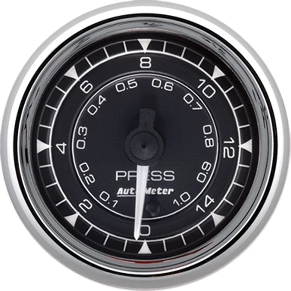 2/16 Chrono Chrome Gauge Pressure 15PSI - AutoMeter | Evolution Auto Retroworks