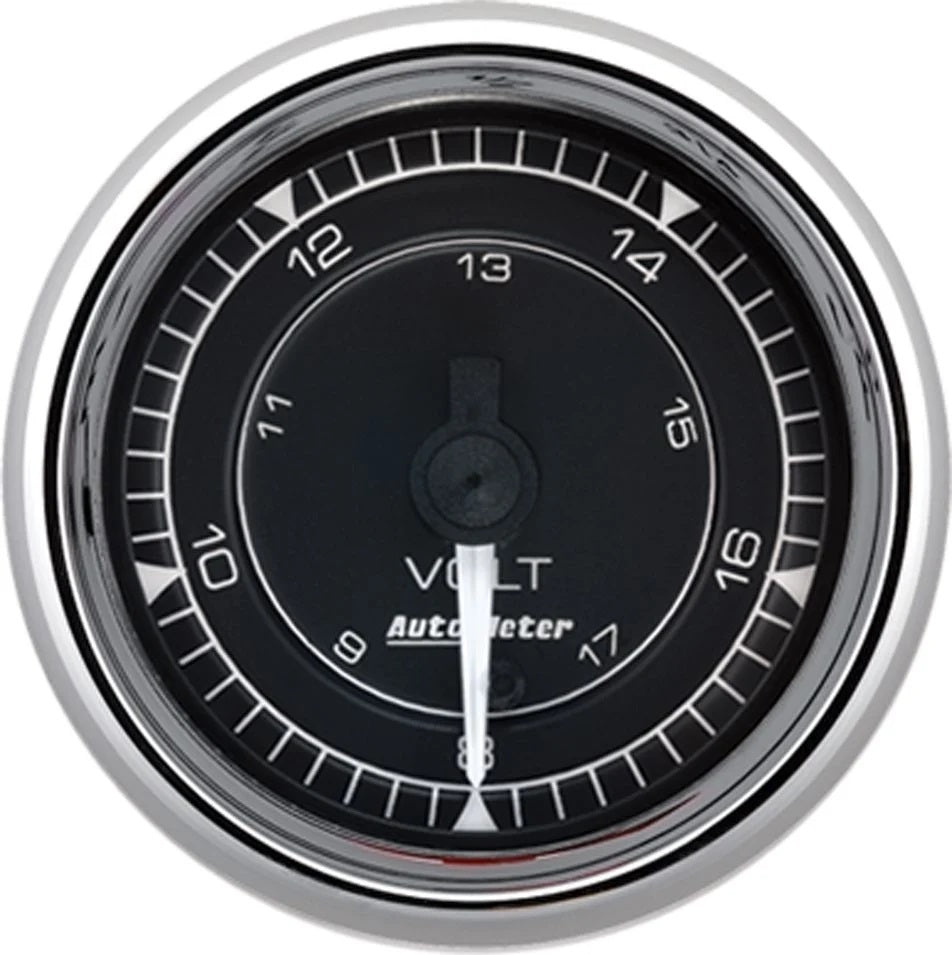 2/16 Chrono Chrome Gauge Voltmeter 18 - Volt - AutoMeter | Evolution Auto Retroworks