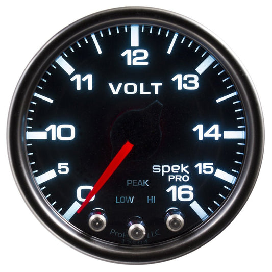 Spek - Pro Voltmeter Gauge 0 - 16 Volt 2 - 1/16 - AutoMeter | Evolution Auto Retroworks