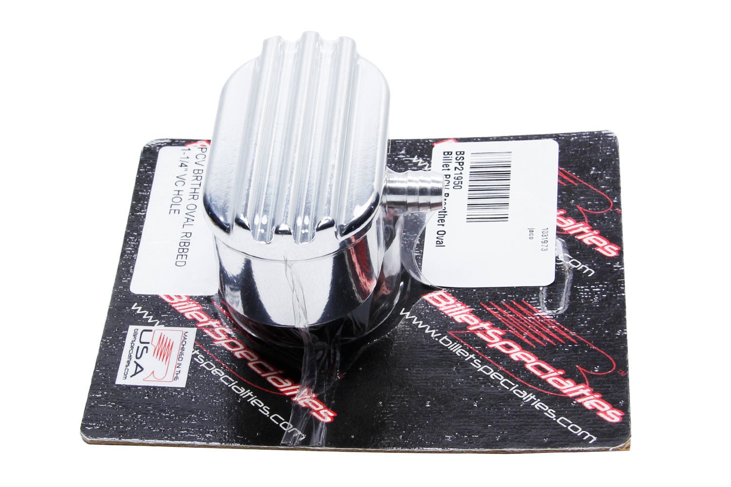 Billet PCV Breather Oval Ribbed 1 - 1/4in VC Hole - Billet Specialties | Evolution Auto Retroworks