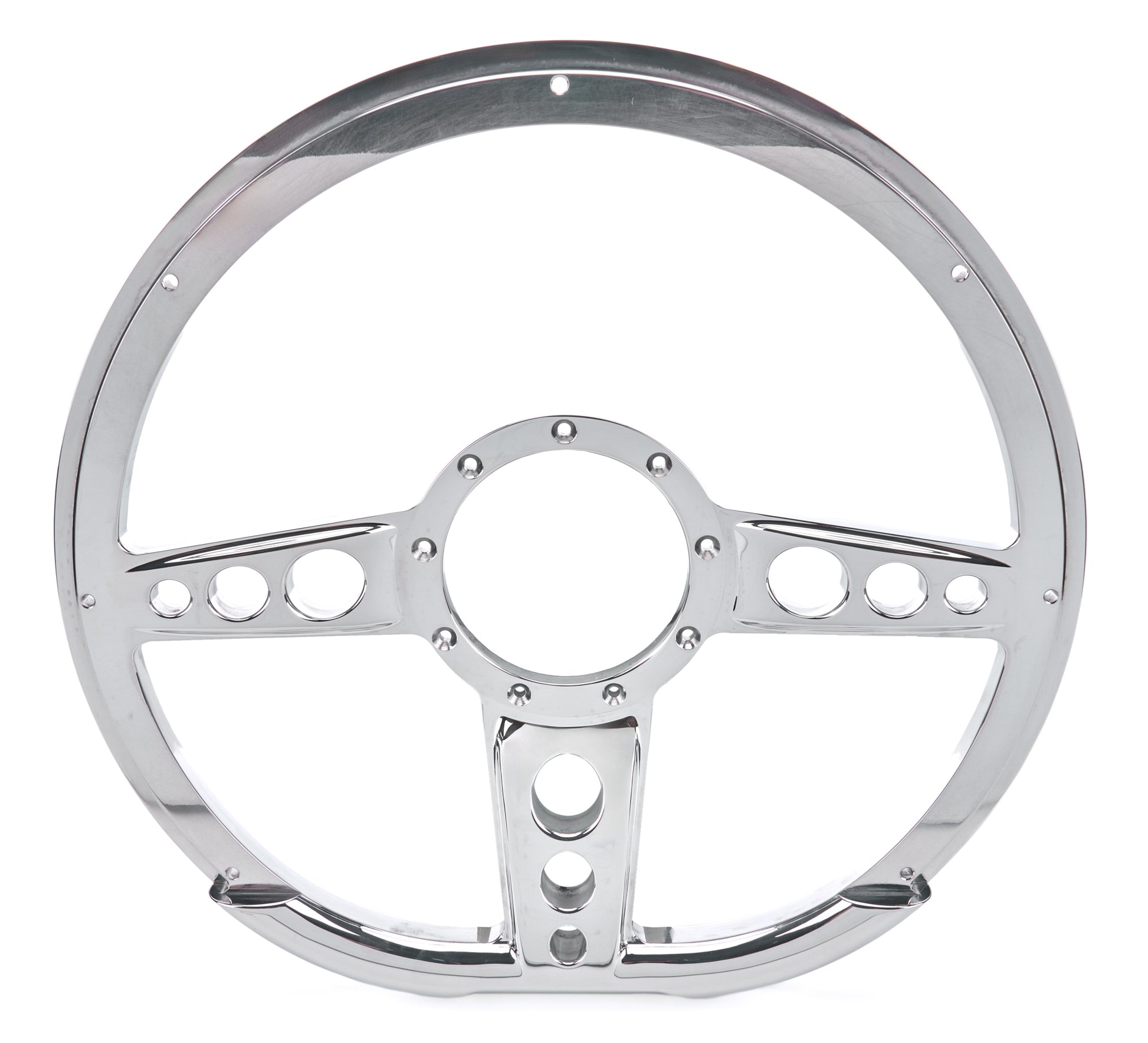 Steering Wheel 14in D - Shape Trans Am Polished - Billet Specialties | Evolution Auto Retroworks