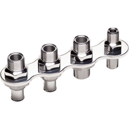 A/C & Heat Bulkhead Inline Push On 4 Port - Billet Specialties | Evolution Auto Retroworks
