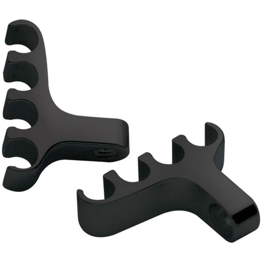 4 Wire Separator Valve Cover Mount Black Pair - Billet Specialties | Evolution Auto Retroworks