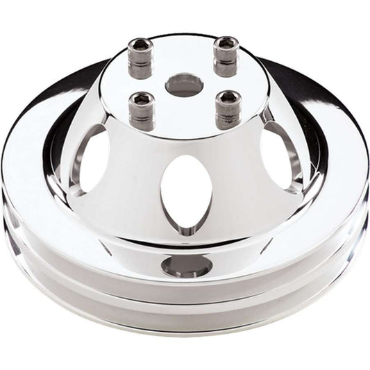 SBC/BBC 2 GRV WP Pulley For LWP Polished - Billet Specialties | Evolution Auto Retroworks
