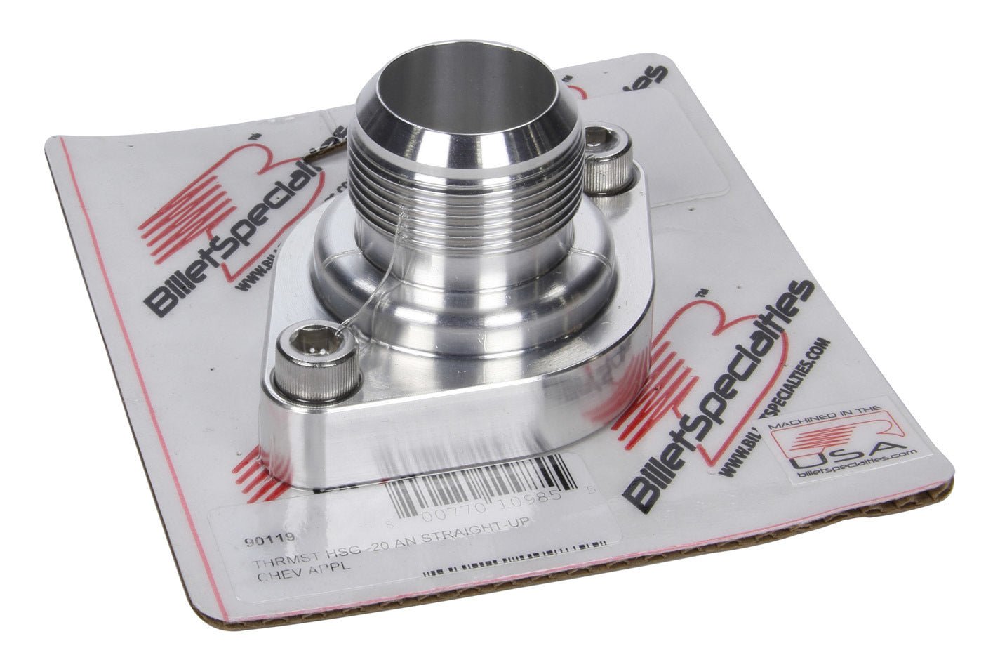 Thermostat Housing - 20AN Straight Up Chevy - Billet Specialties | Evolution Auto Retroworks