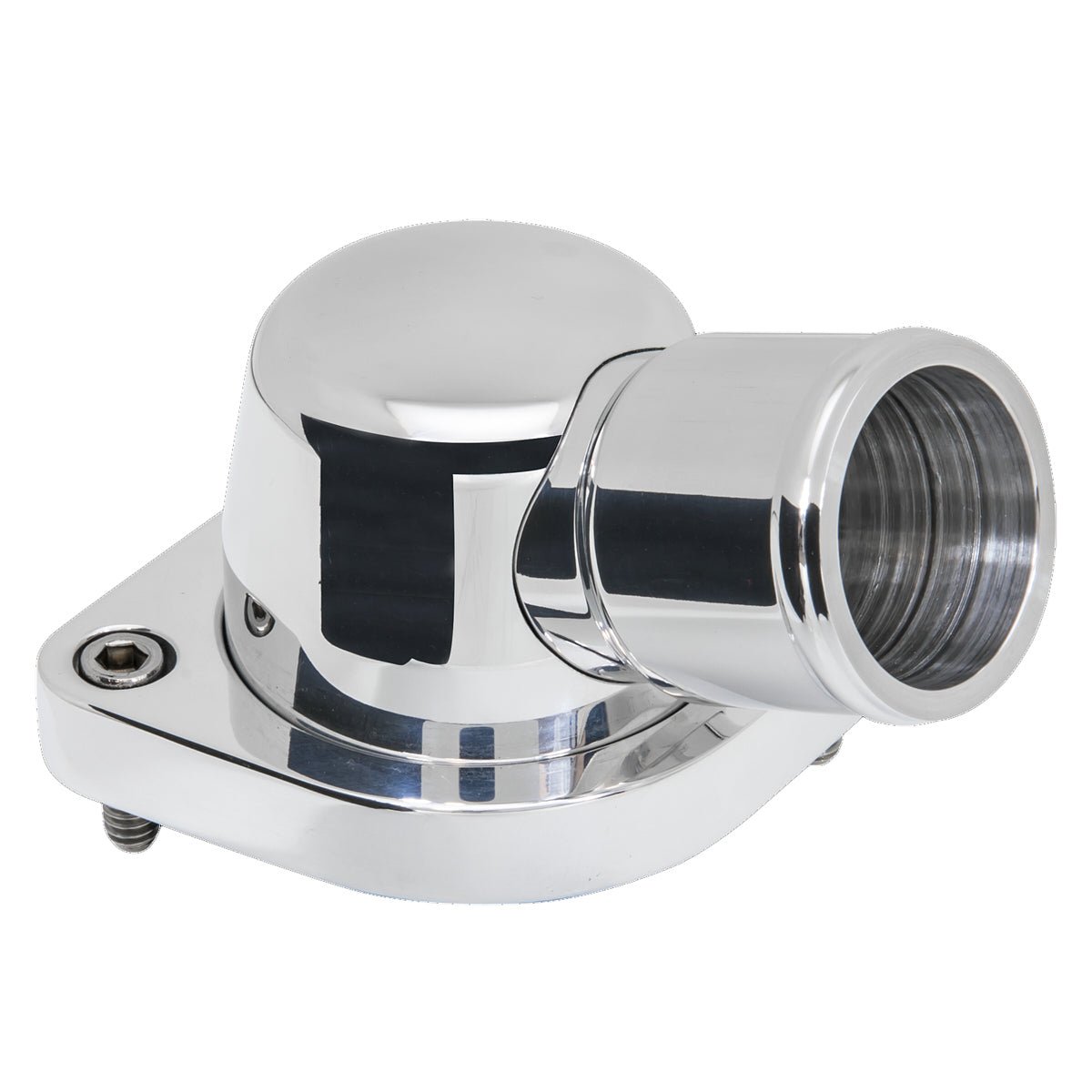 Thermostat Housing 15 Degree LS 10 - Up Polished - Billet Specialties | Evolution Auto Retroworks