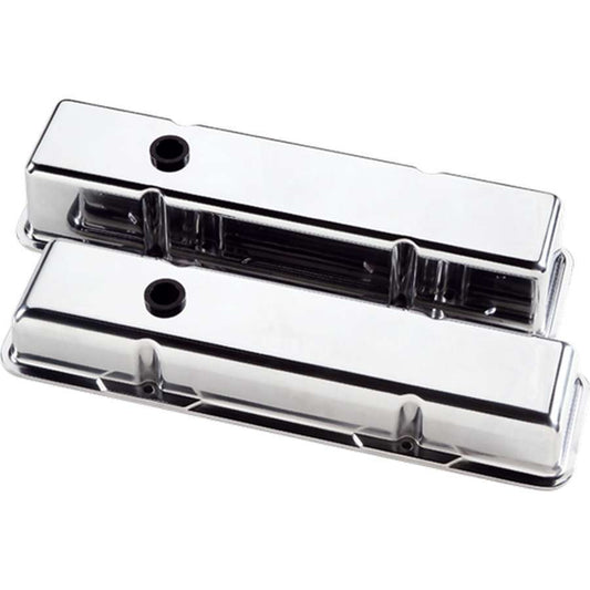 Valve Covers SBC Plain Polished Tall - Billet Specialties | Evolution Auto Retroworks
