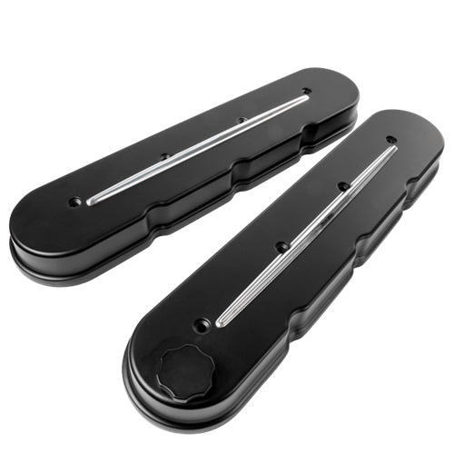 LS Streamline Valve Covers Satin Black - Billet Specialties | Evolution Auto Retroworks
