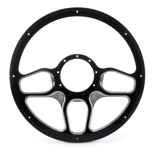 Steering Wheel 1/2 Wrap 14in Win Lite Black - Billet Specialties | Evolution Auto Retroworks