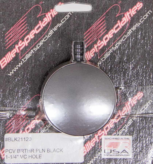 PCV Breather 1 - 1/4in VC Hole Black - Billet Specialties | Evolution Auto Retroworks