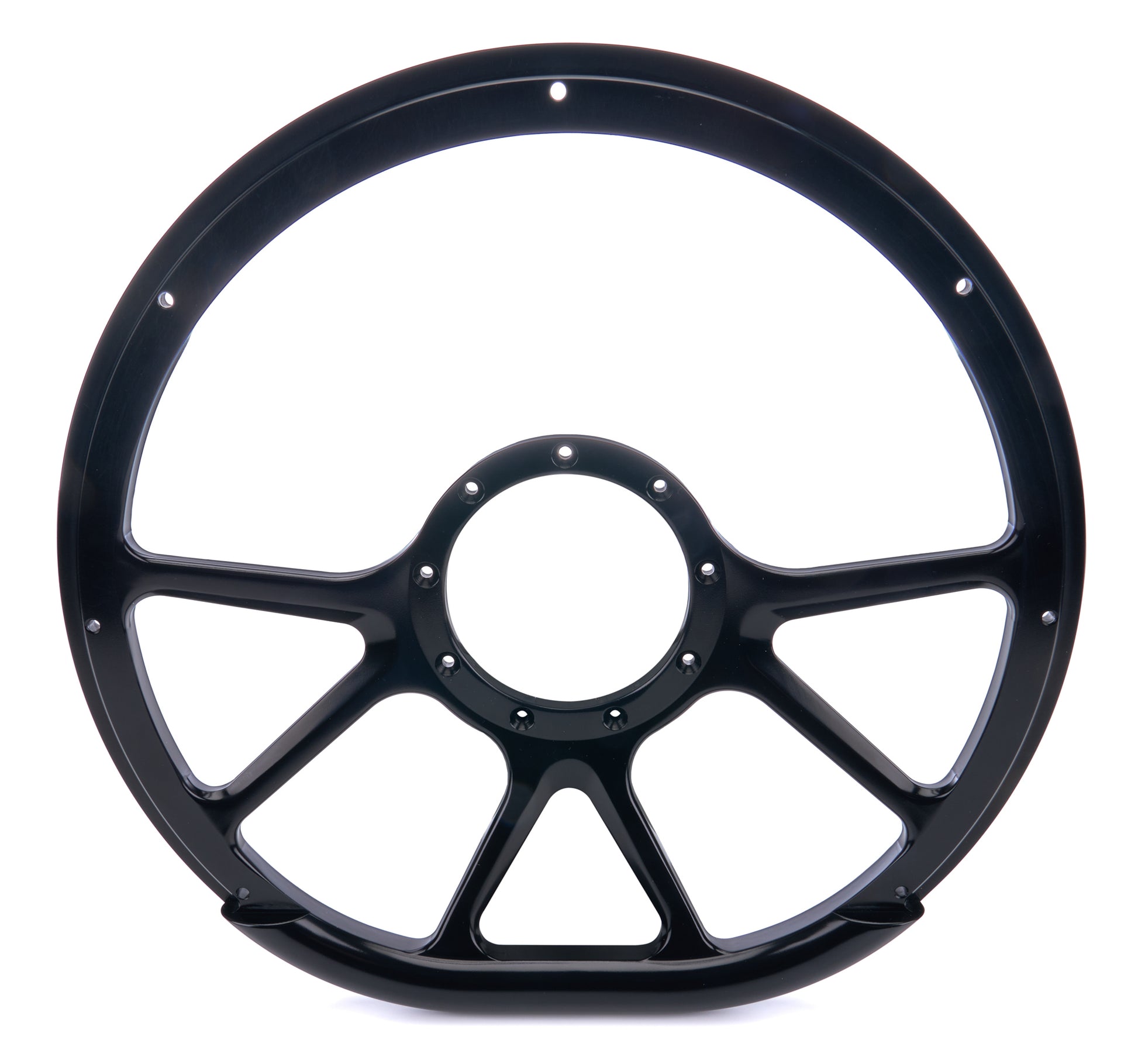 Steering Wheel 14in D - Sh ape Prism Black - Billet Specialties | Evolution Auto Retroworks